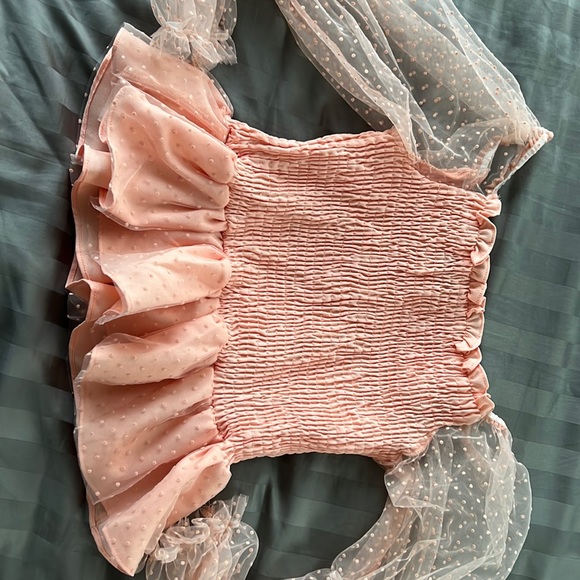 Off the shoulder Top ( peach ) - Picture 2 of 2